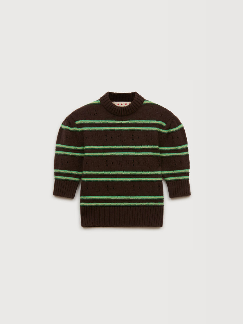 stutterheim x marni Brown cashmere sweater with openwork knit
