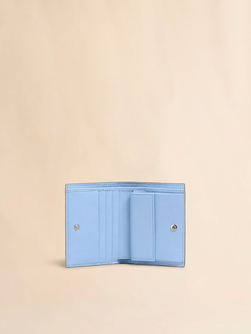 Stutterheim X Marni Brown Leather Bifold Wallet With Marni Mending Embroidery