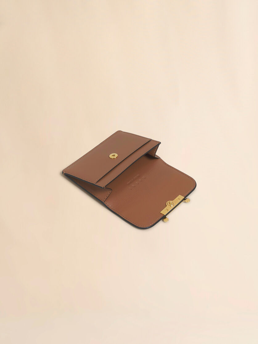 Stutterheim X Marni Brown Leather Envelope Card Holder