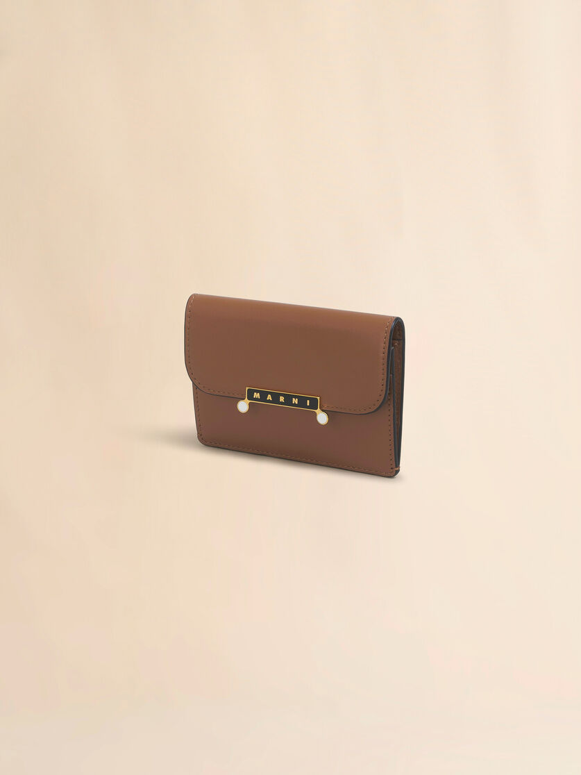 Stutterheim X Marni Brown Leather Envelope Card Holder