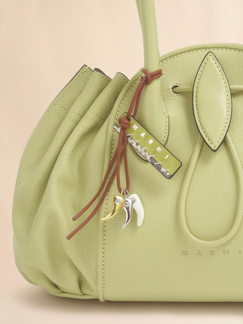 Stutterheim X Marni Brown Leather Keyring With Wolf's Tooth Charms