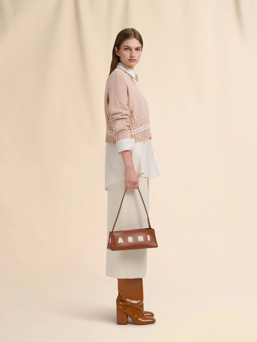 Stutterheim X Marni Brown Leather Museo Baguette Bag