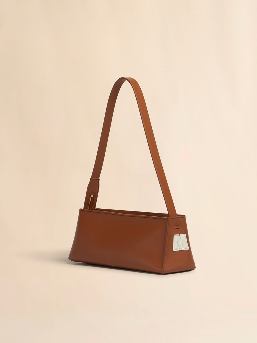 Stutterheim X Marni Brown Leather Museo Baguette Bag