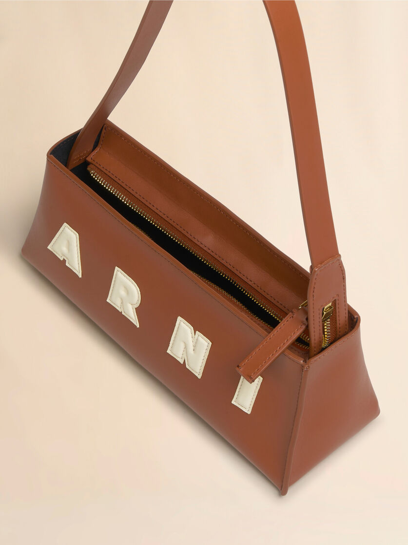 Stutterheim X Marni Brown Leather Museo Baguette Bag