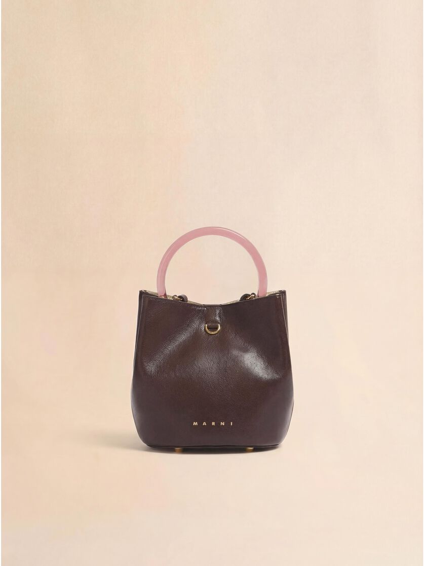 stutterheim x marni Brown leather Pannier bucket bag