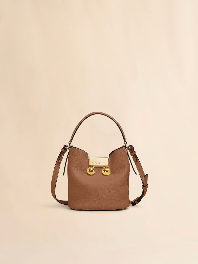 stutterheim x marni Brown leather Trunkaroo bucket bag