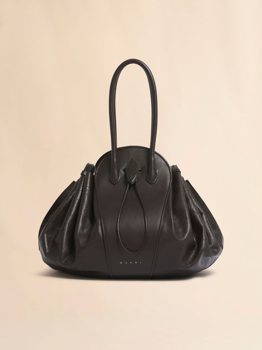 stutterheim x marni Brown leather Tulipea large handbag