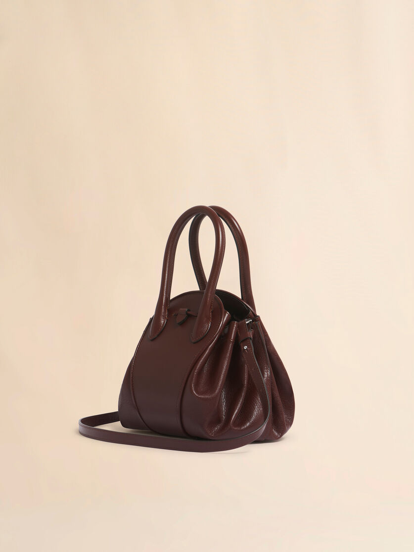 Stutterheim X Marni Brown Leather Tulipea Small Handbag