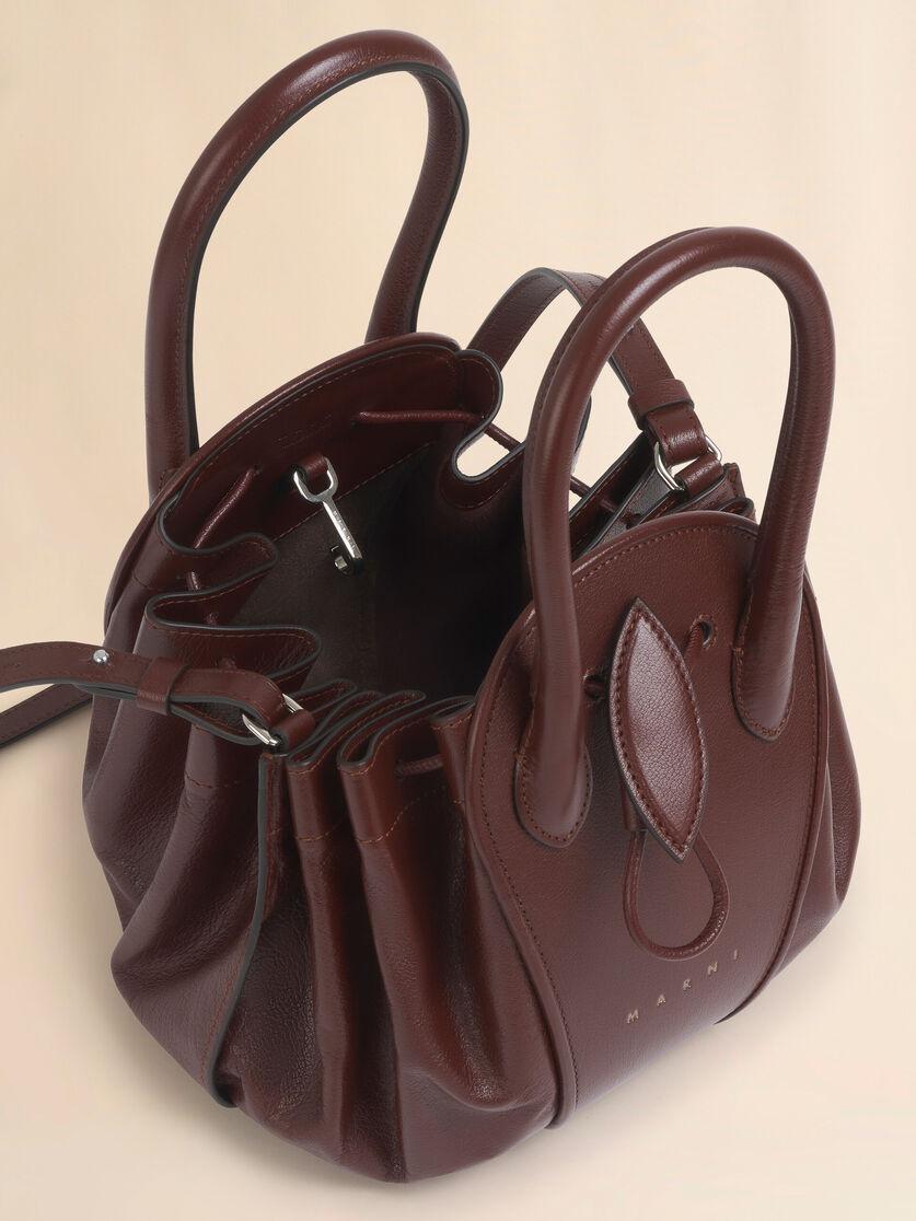 Stutterheim X Marni Brown Leather Tulipea Small Handbag