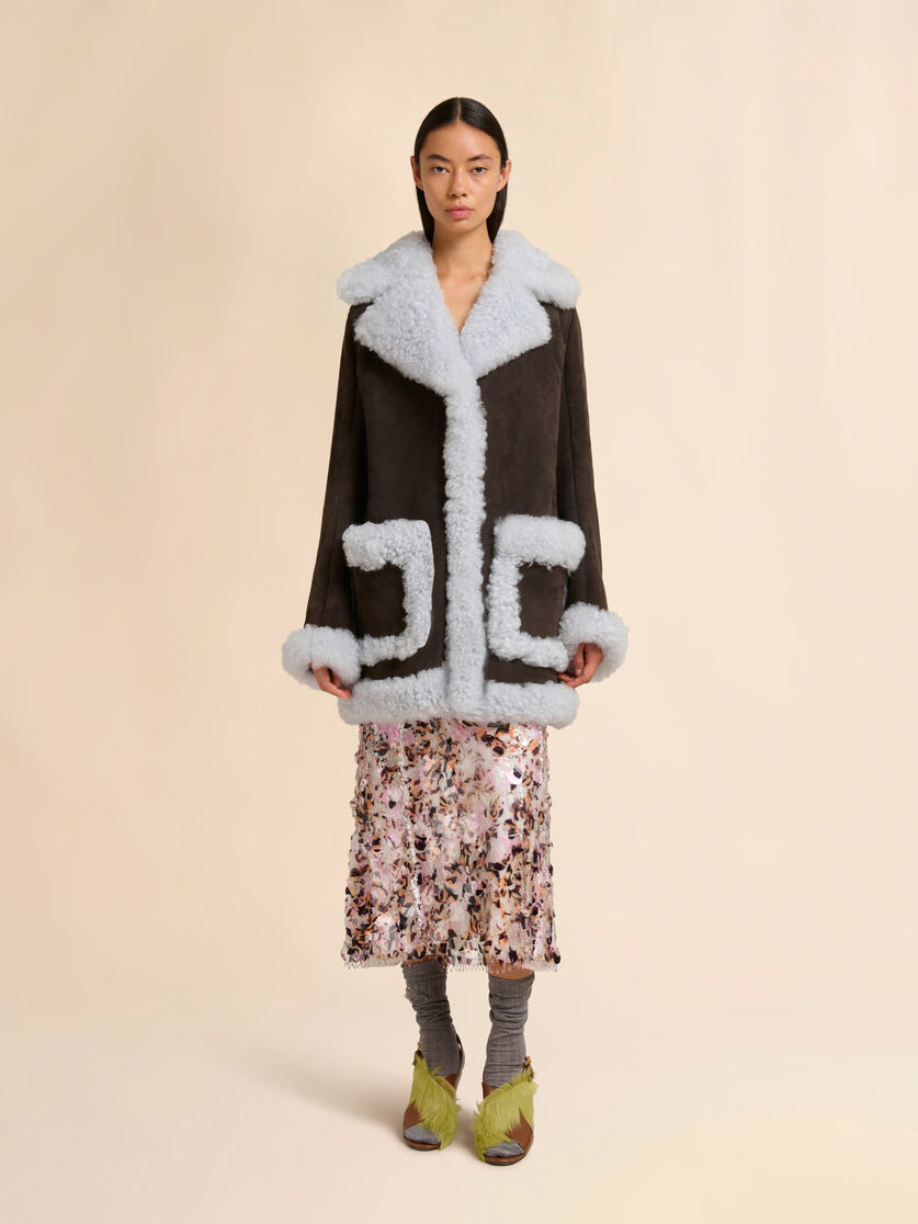 Stutterheim X Marni Brown Shearling Oversized Jacket
