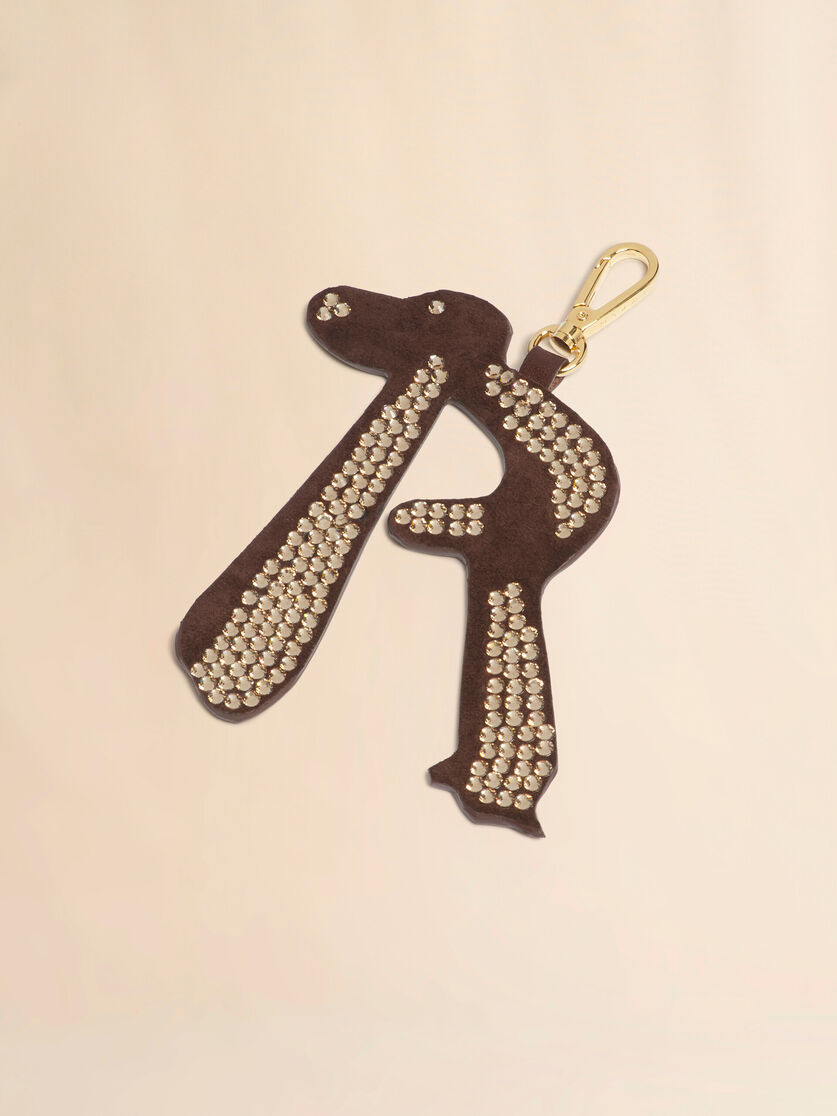 Stutterheim X Marni Brown Suede Animal Alphabet Charm