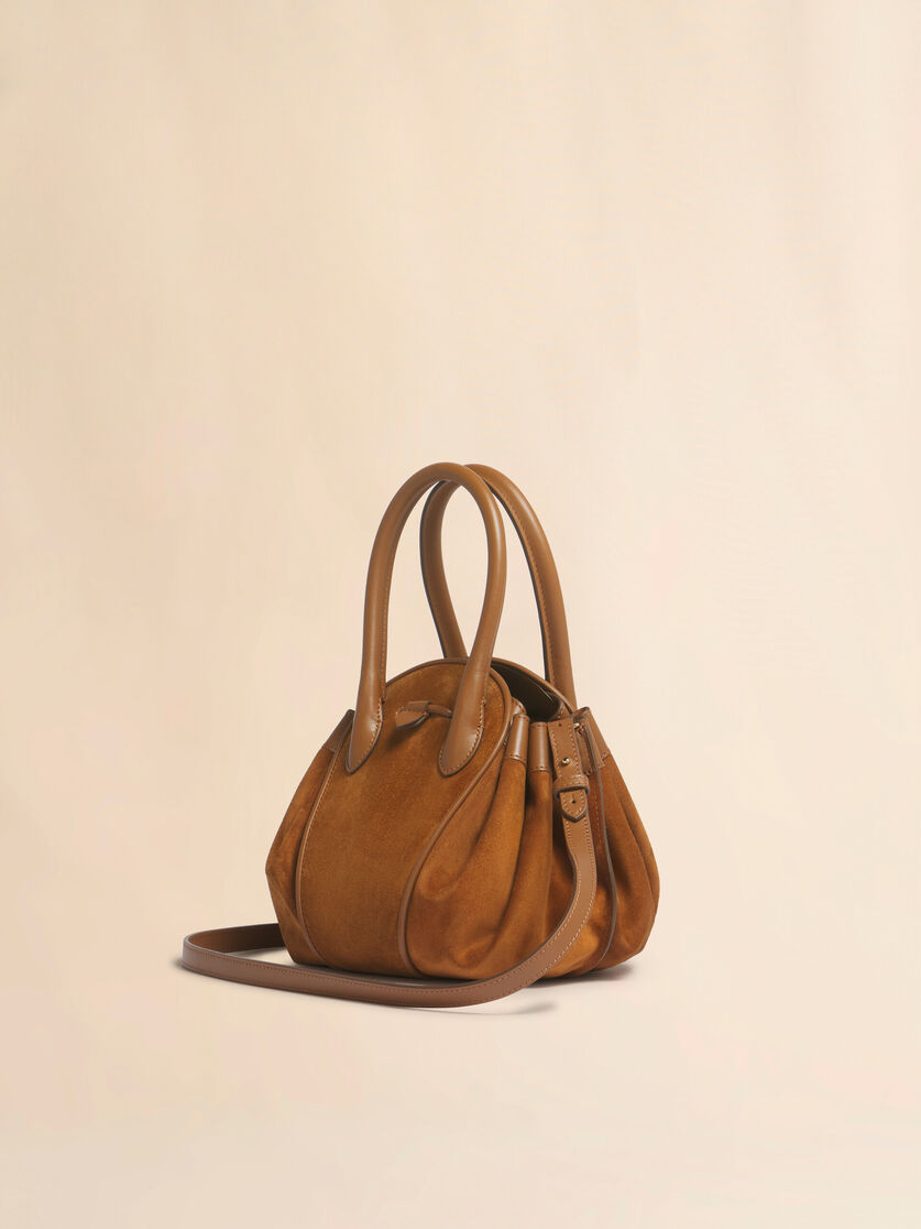 Stutterheim X Marni Brown Suede Tulipea Small Handbag