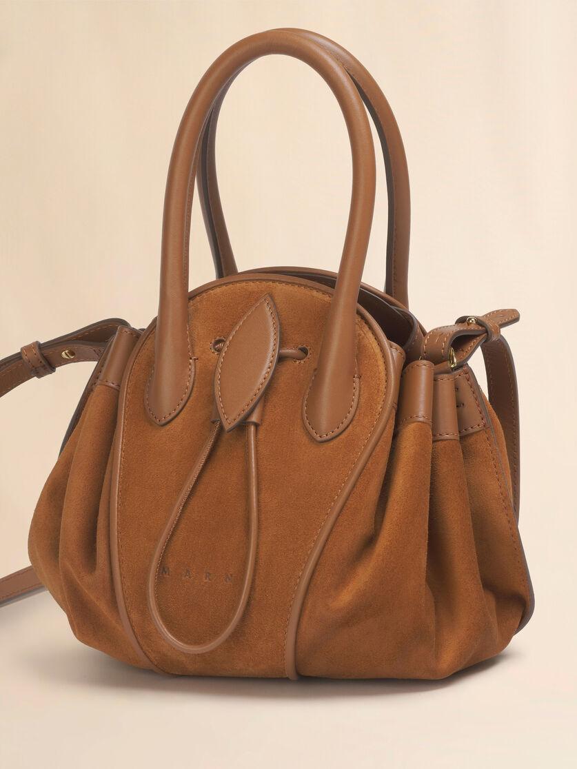 Stutterheim X Marni Brown Suede Tulipea Small Handbag