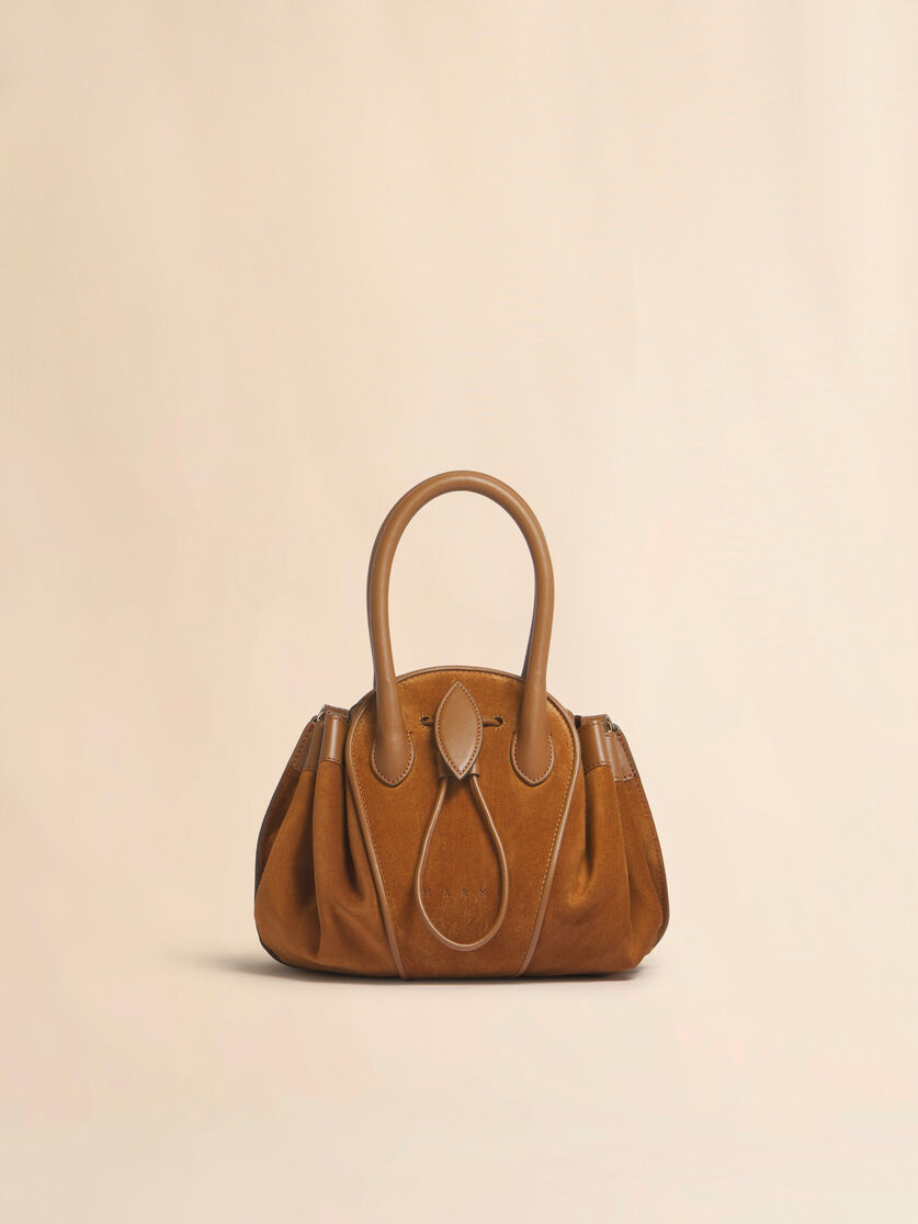 stutterheim x marni Brown suede Tulipea small handbag