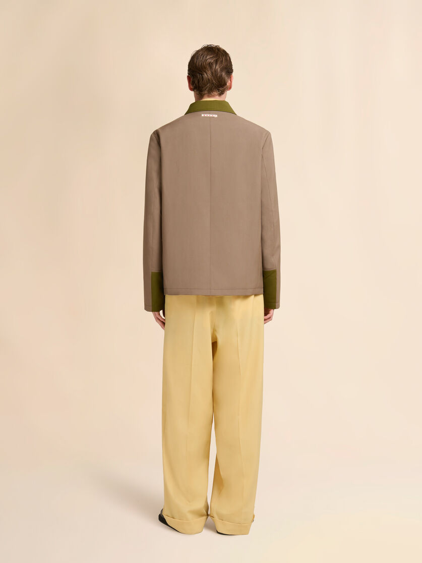Stutterheim X Marni Brown Tropical Wool Workwear Jacket