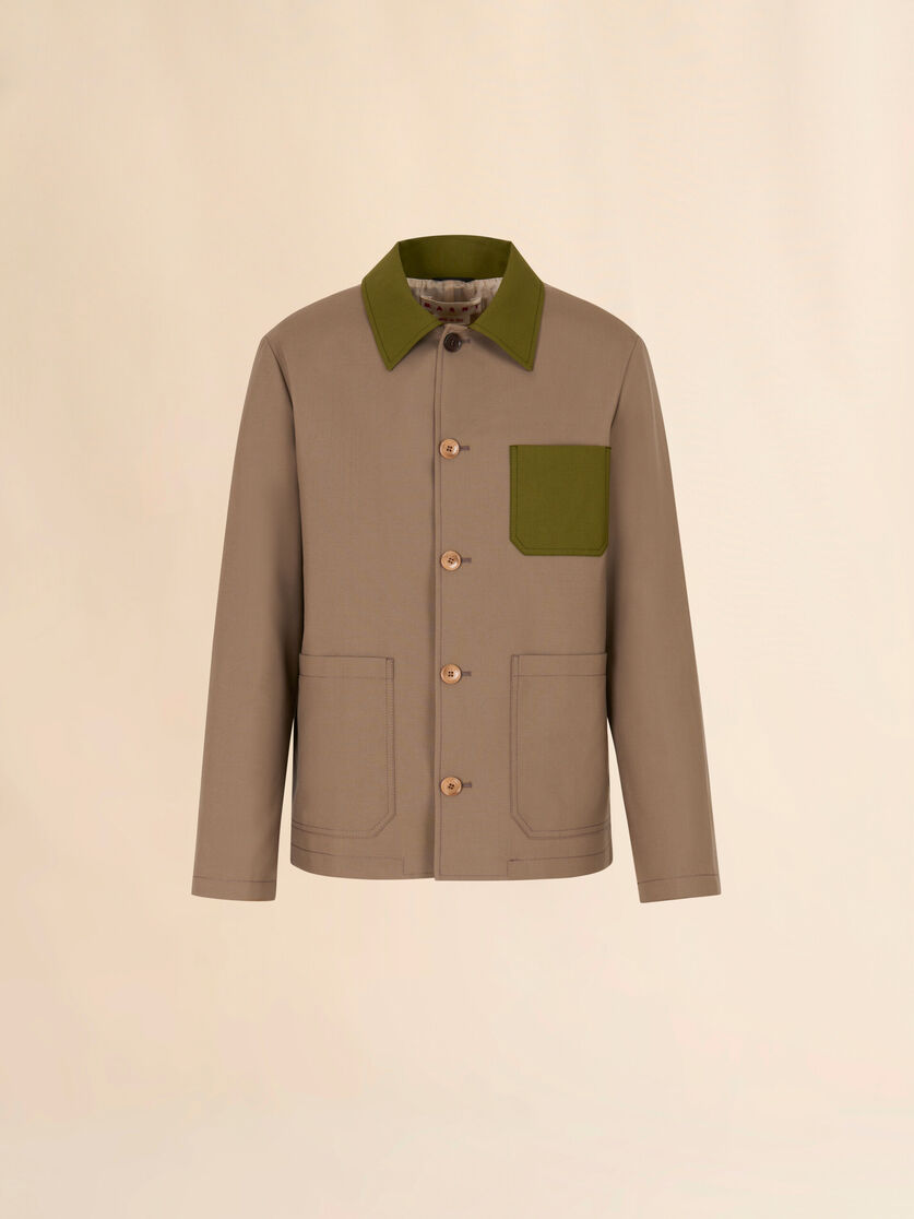 stutterheim x marni Brown tropical wool workwear jacket