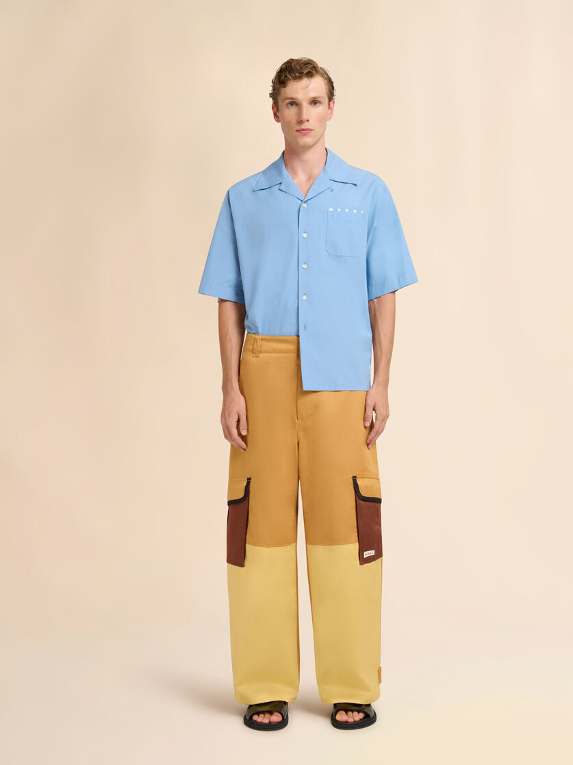 Stutterheim X Marni Brown Water-repellent Gabardine Color-block Cargo Pants