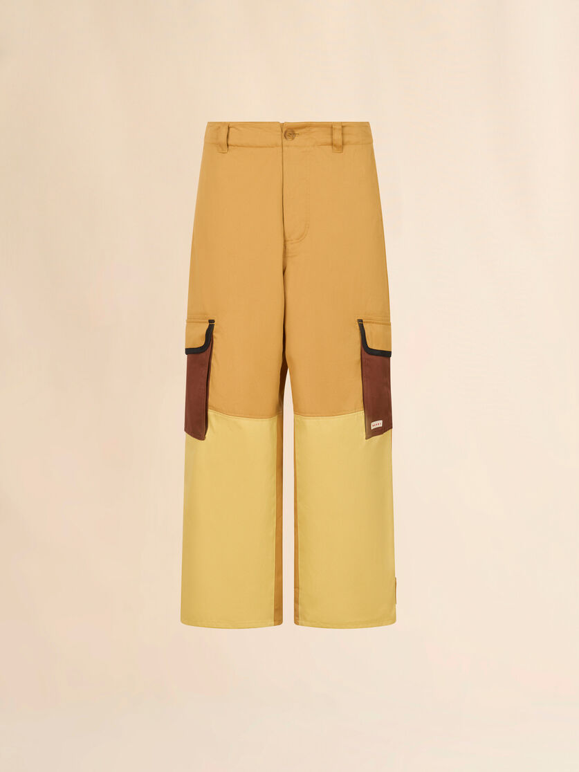 stutterheim x marni Brown water-repellent gabardine color-block cargo pants