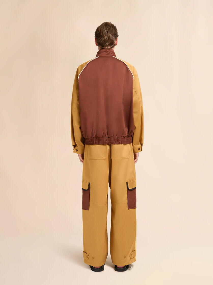 Stutterheim X Marni Brown Water-repellent Gabardine Colour-block Bomber Jacket