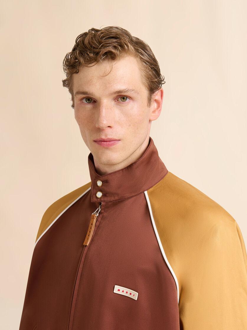 Stutterheim X Marni Brown Water-repellent Gabardine Colour-block Bomber Jacket