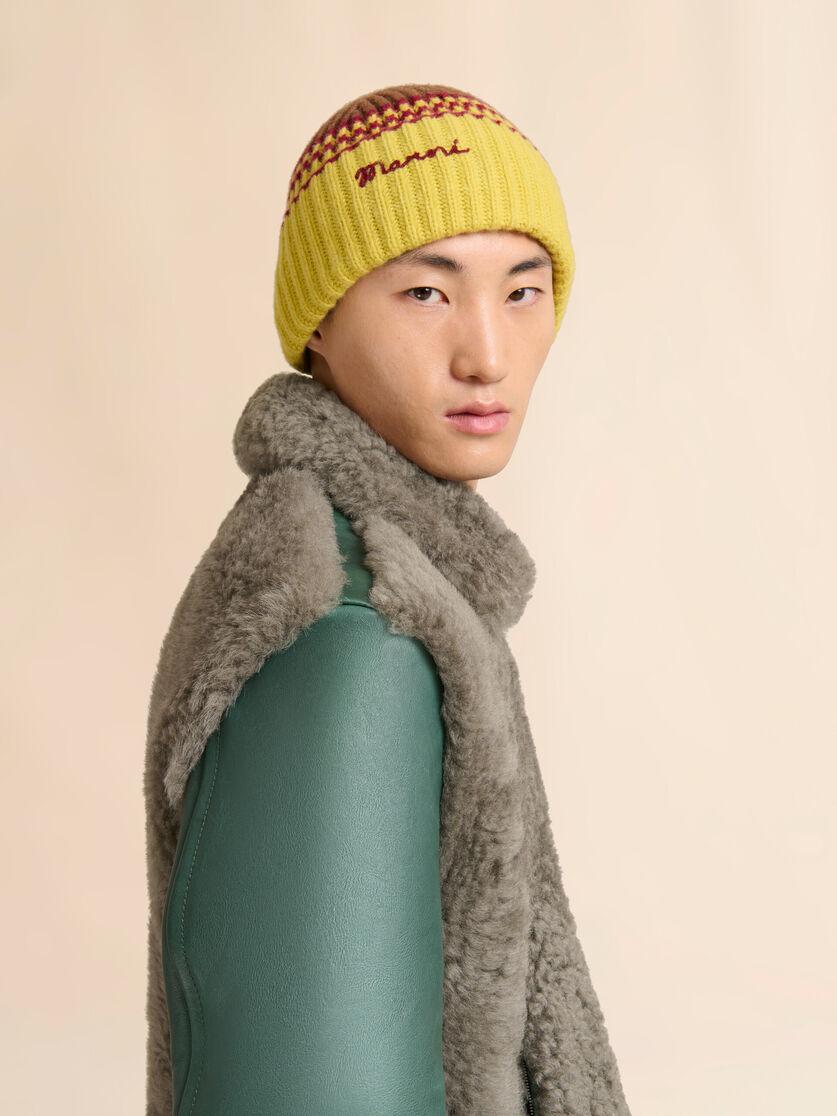 Stutterheim X Marni Brown Wool-cashmere Fisherman's Rib Beanie