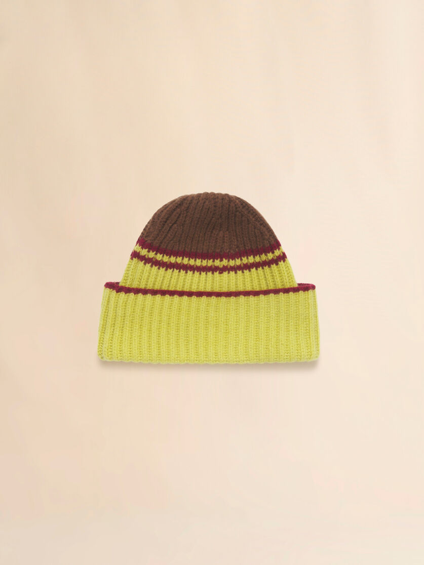 Stutterheim X Marni Brown Wool-cashmere Fisherman's Rib Beanie