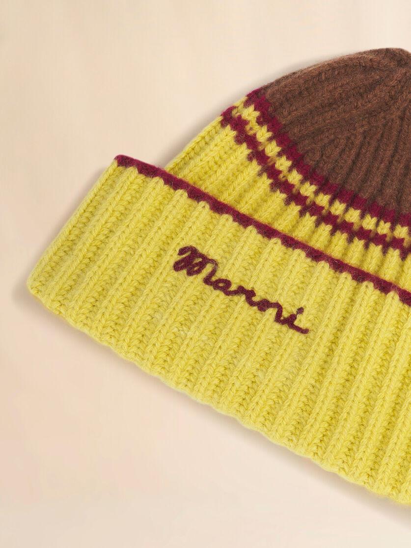 Stutterheim X Marni Brown Wool-cashmere Fisherman's Rib Beanie