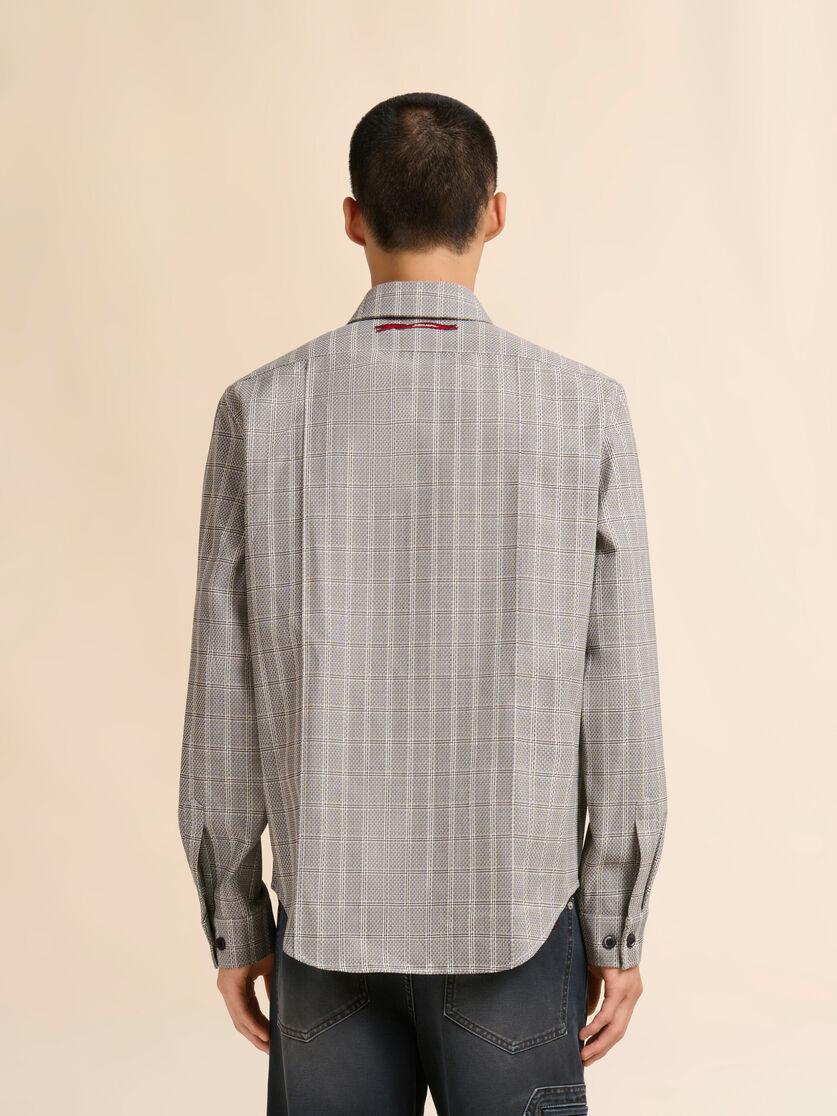 Stutterheim X Marni Brown Wool Shirt With Tartan Check