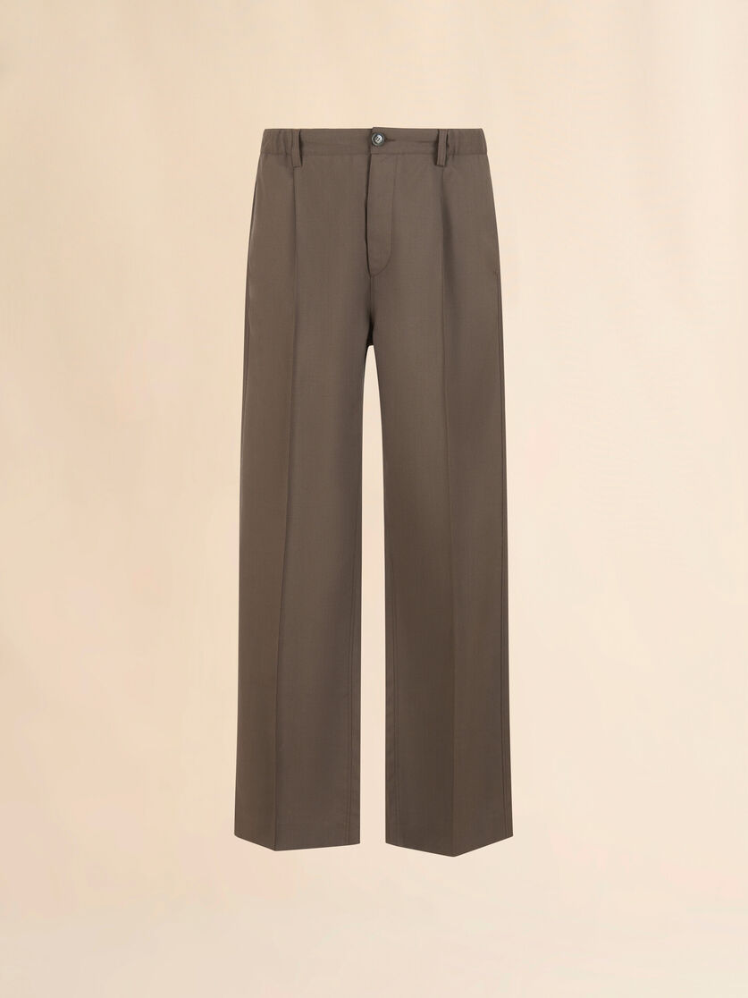stutterheim x marni Brown wool trousers with elasticated waistband