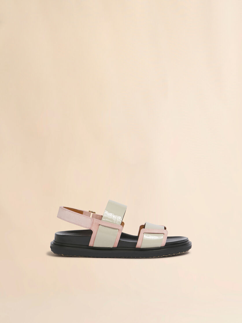 stutterheim x marni Cream and pink leather Fussbett double-strap sandal