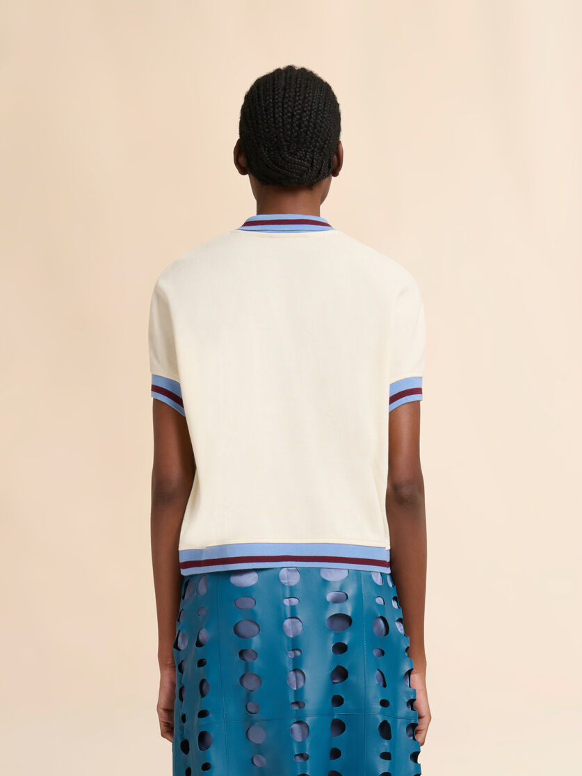 Stutterheim X Marni Cream Piqué Short-sleeved Polo Shirt