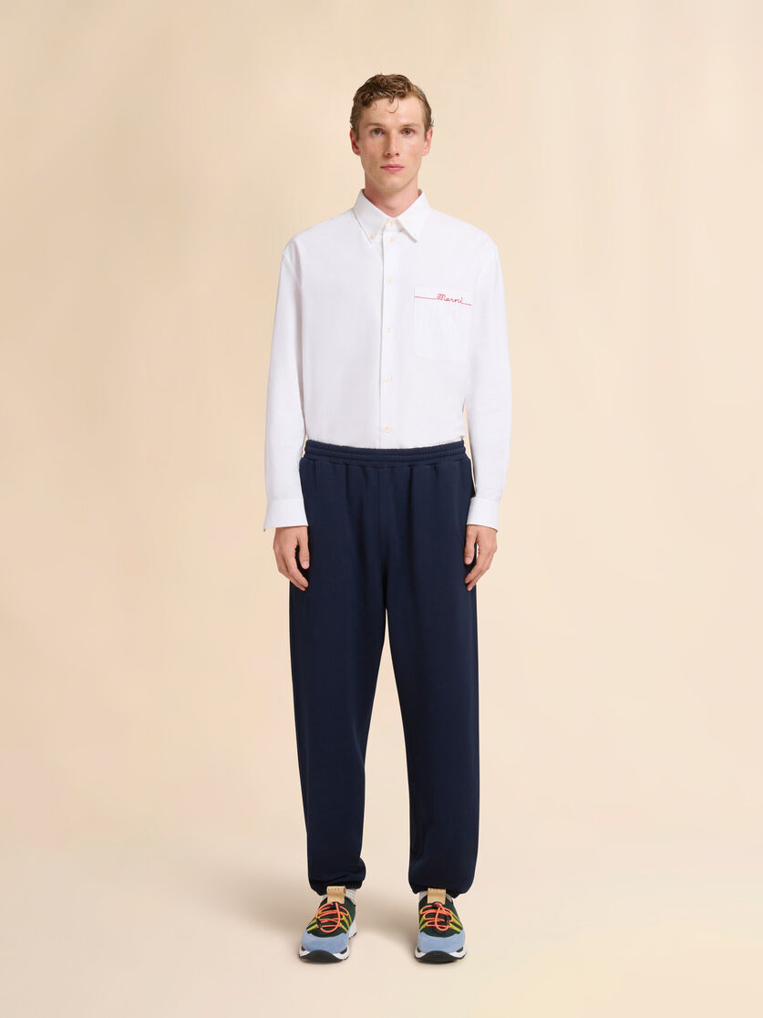 Stutterheim X Marni Deep Blue Cotton Sweatpants With Marni Frame Logo