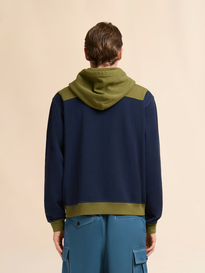 Stutterheim X Marni Deep Blue Cotton Sweatshirt With Contrast Accents