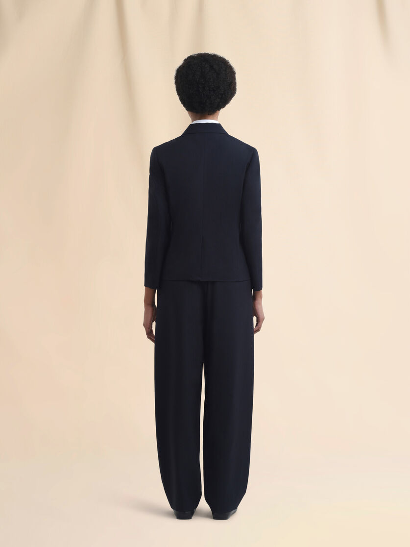 Stutterheim X Marni Deep Blue Tropical Wool Baby Jacket With Marni Mending