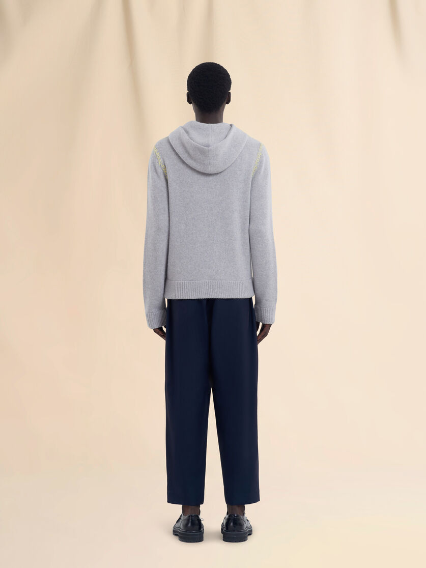 Stutterheim X Marni Deep Blue Tropical Wool Trousers With Drawstring Waist