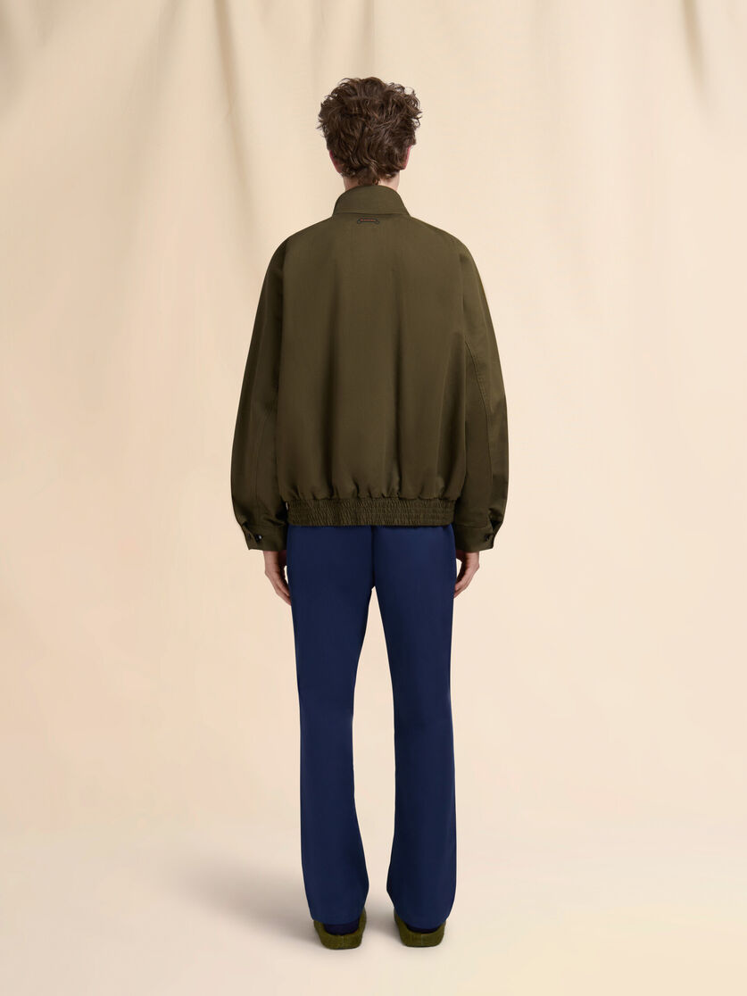 Stutterheim X Marni Deep Green Organic Gabardine Bomber Jacket