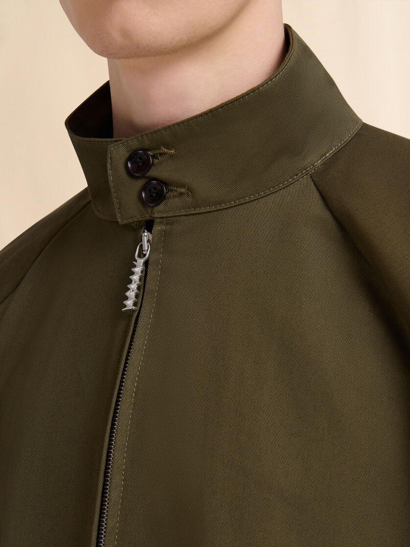 Stutterheim X Marni Deep Green Organic Gabardine Bomber Jacket