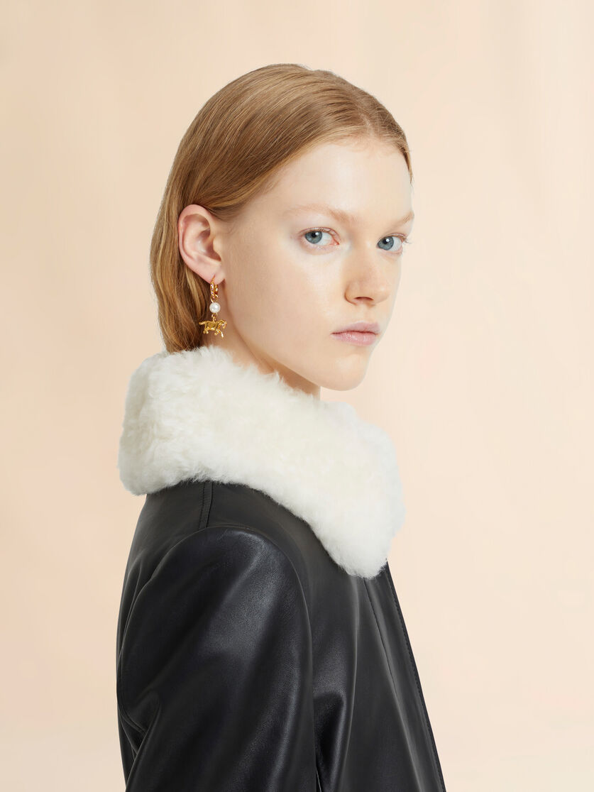 Stutterheim X Marni Gold-plated Horse Charm Earrings