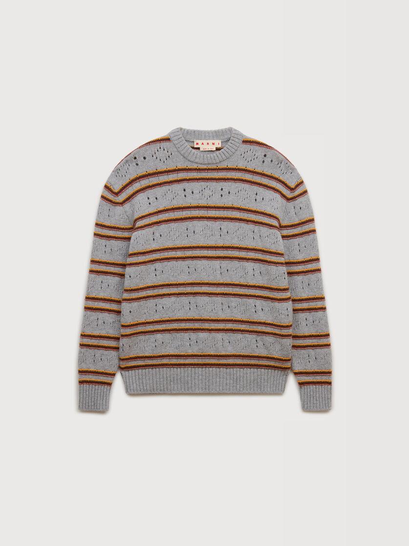 stutterheim x marni Gray cashmere jumper with openwork knit