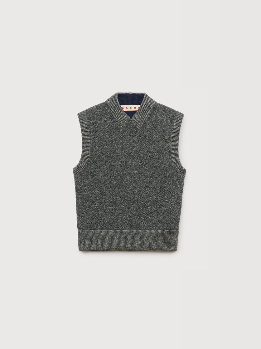 stutterheim x marni Gray wool vest with lurex detailing