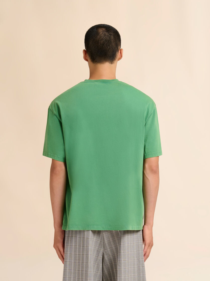 Stutterheim X Marni Green Cotton T-shirt With Marni Patches
