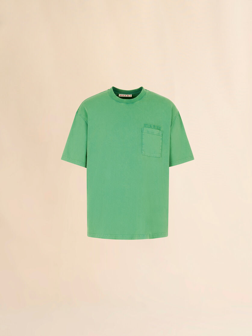 stutterheim x marni Green cotton T-shirt with Marni patches