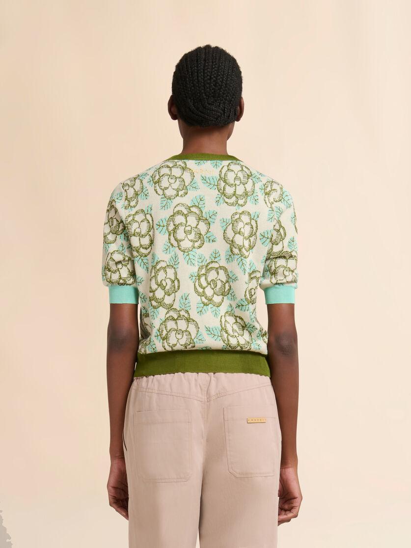 Stutterheim X Marni Green Cotton-viscose Cardigan With Banjo Pattern