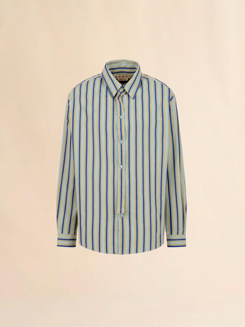 stutterheim x marni Green striped poplin shirt with neck strap