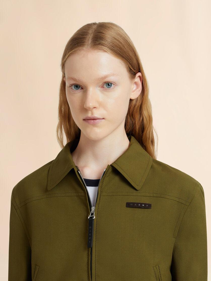 Stutterheim X Marni Green Tropical Wool Bomber Jacket