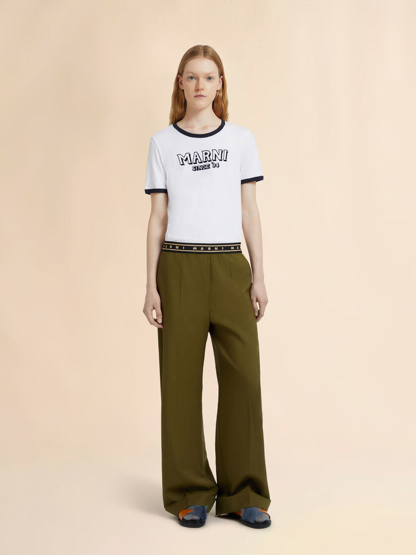 Stutterheim X Marni Green Tropical Wool Straight-leg Trousers