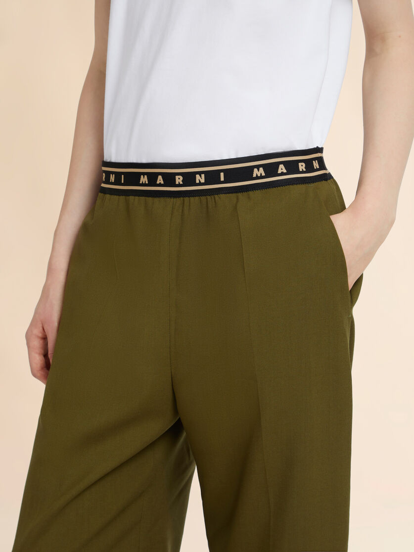 Stutterheim X Marni Green Tropical Wool Straight-leg Trousers