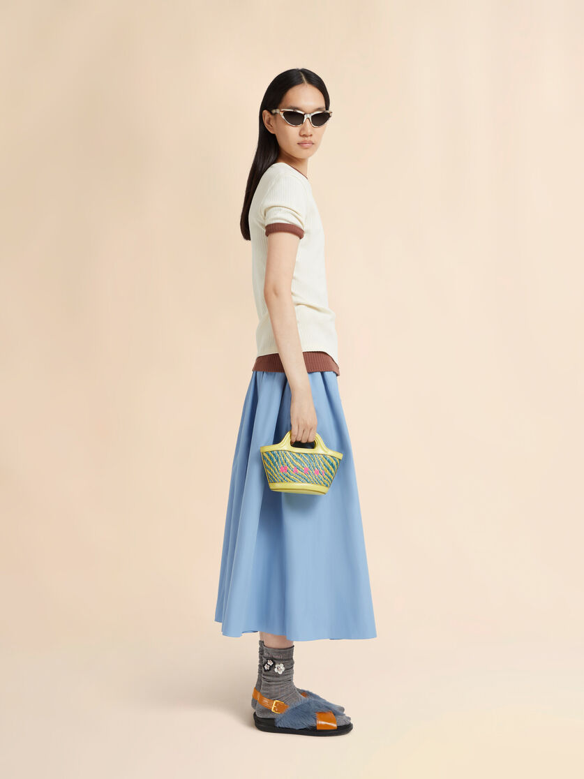 Stutterheim X Marni Green Wavy Raffia-effect Tropicalia Micro Bag