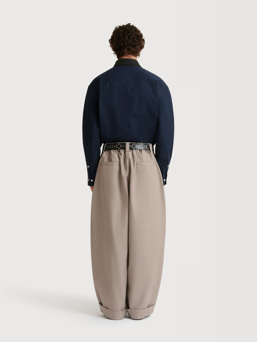 Stutterheim X Marni Grey Canvas Trousers With Pleats