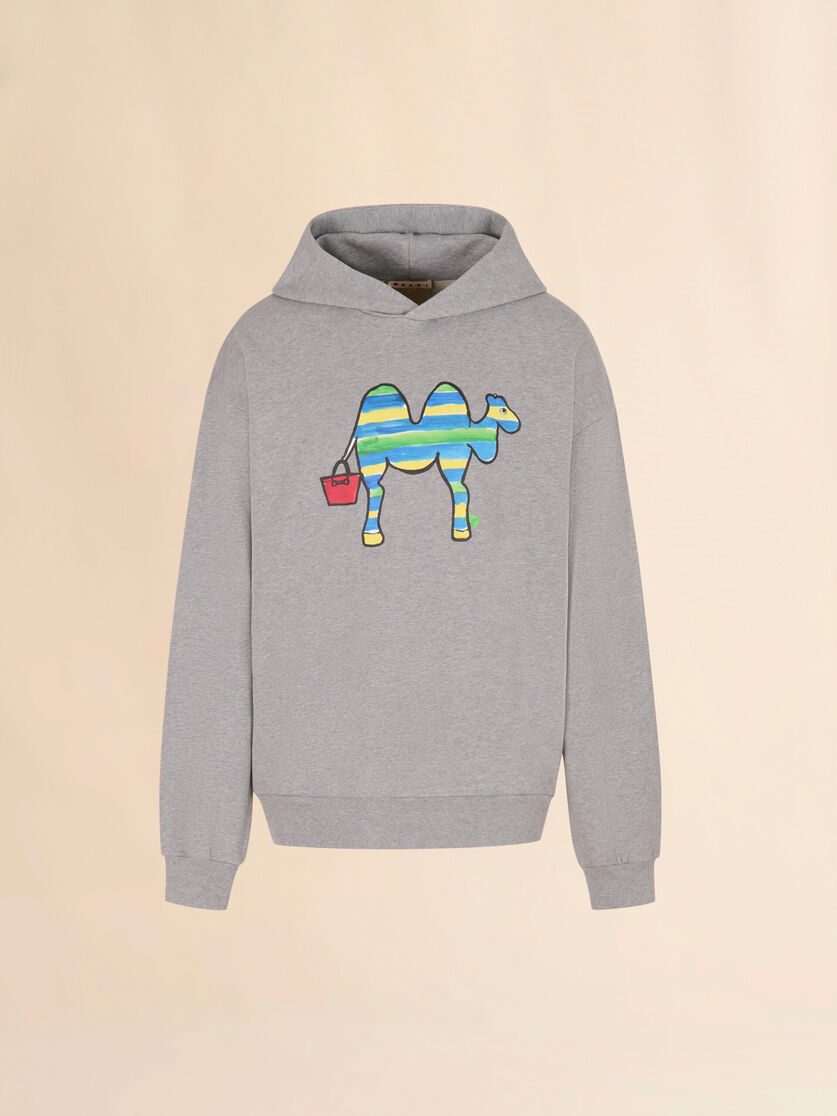 stutterheim x marni Grey cotton sweatshirt with Marni Animal Alphabet print